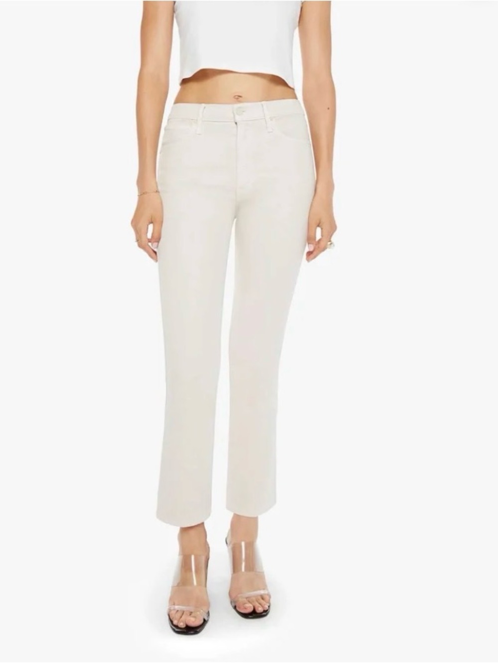 MOTHER The Mid Rise Smokin’ Double Flood Cats and Dogs. Size 27